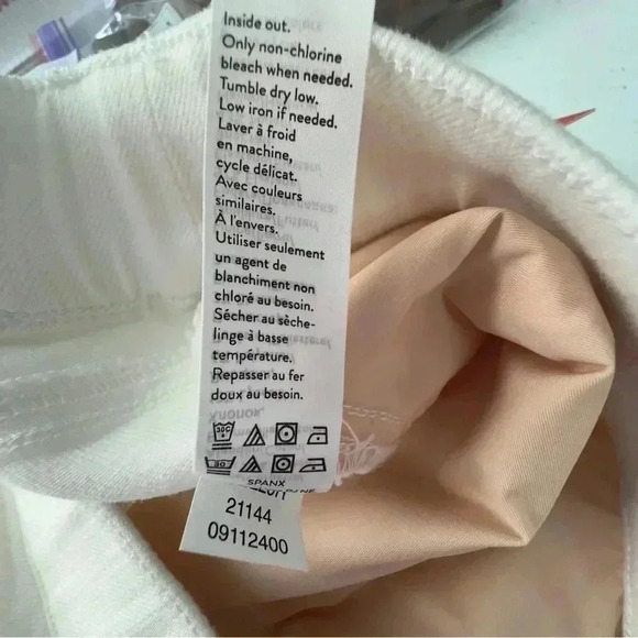 SPANX Distressed Skinny Jean‎ Sz L White - Picture 10 of 14